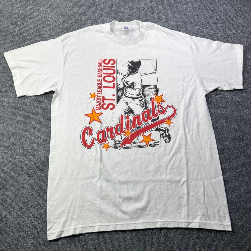 St Louis Cardinals Logo 7 T Shirt Mens XL White MLB Retro Streetwear Vintage